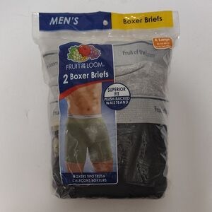 Vintage Fruit of the Loom Men's Boxer Briefs - 2 pack Gray and Black Sz XL